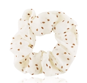 Elastiske scrunchies med prikker i tekstil (OG749)