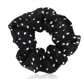 Elastiske scrunchies med prikker i tekstil (OG749)