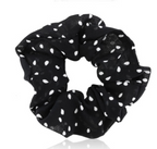 Elastiske scrunchies med prikker i tekstil (OG749)