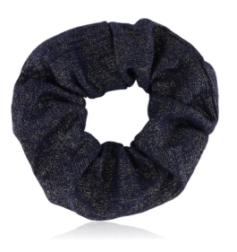 Elastiske scrunchies i tekstil med gylden tråd (OG875)