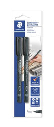 Staedtler Lumocolor Permanent Pen 0.4 mm 313-9BK2DA (2 stk). Sort
