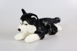 Uni-Toys Husky Hund, sort 36 cm