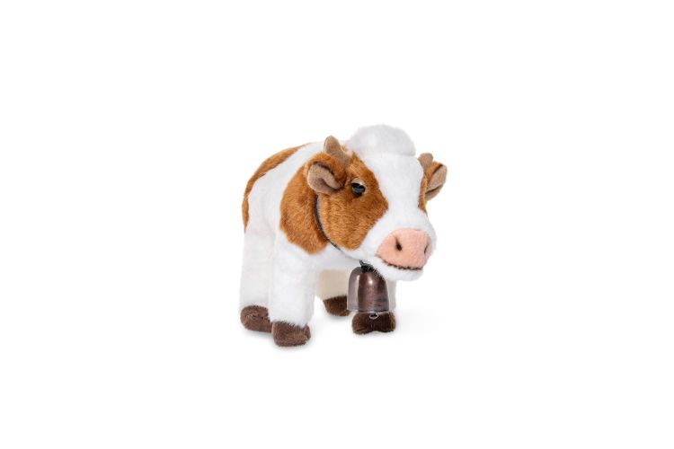 Uni-Toys Ko med klokke bamse 22 cm