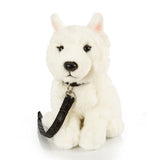 Uni-Toys Schæferhund med seletøj, hvid 25 cm