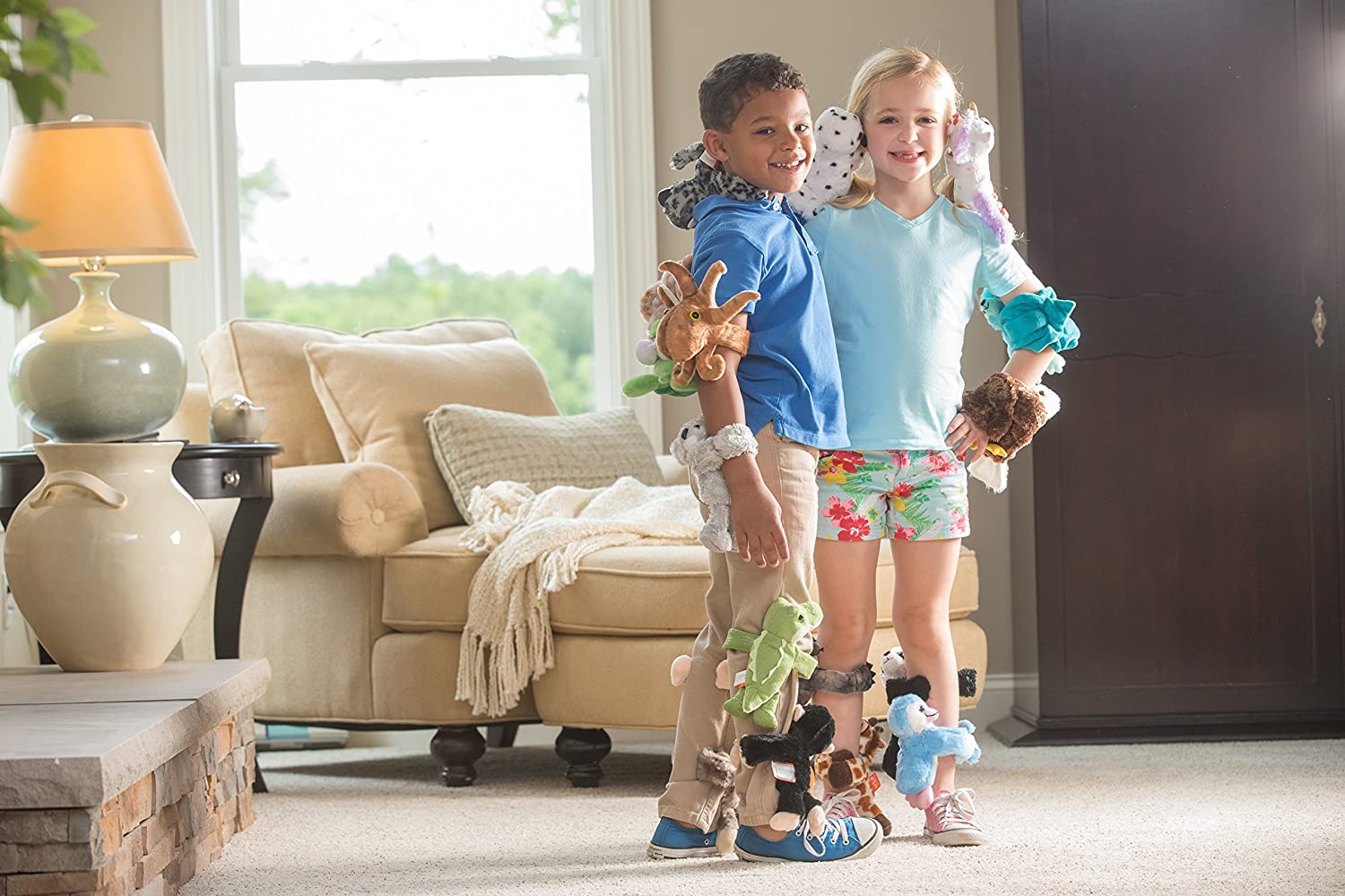 Wild Republic Huggers Blæksprutte bamse med snap armbånd Sekundært billede