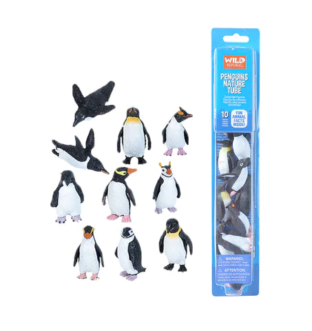 Wild Republic Naturrør "Penguins" Pingvin figurer 10 stk.