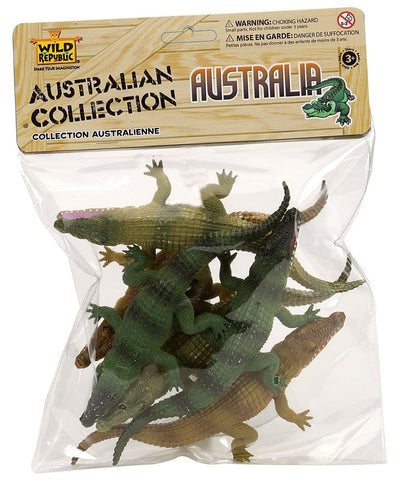 Wild Republic Australske Dyr figurer - Australian Crocodile Collection 6 stk.