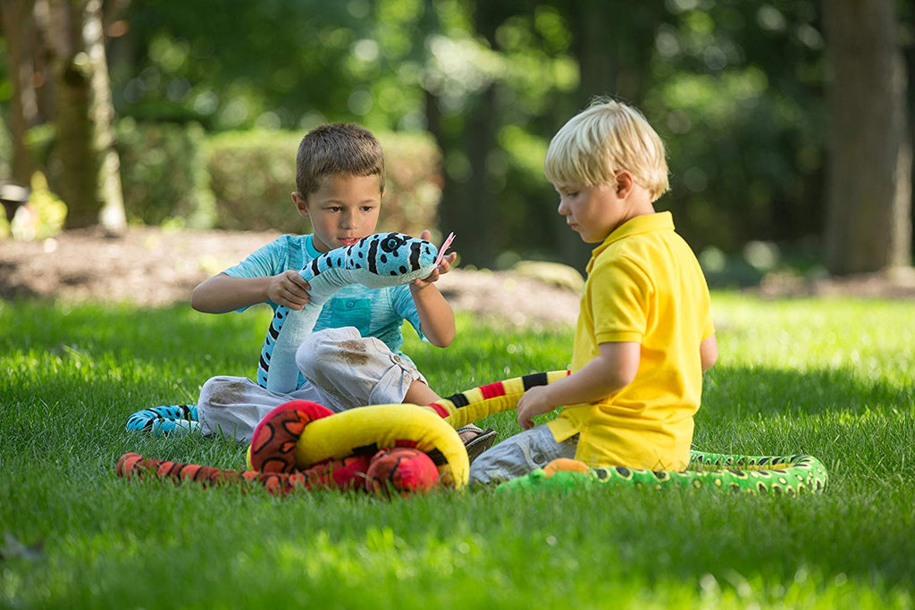 Wild Republic Blue Rock Rattle Slange Bamse 135 cm