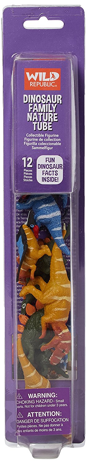 Wild Republic Naturrør "Dinosaur Family" 12 stk.