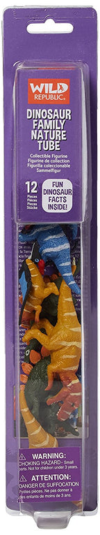 Wild Republic Naturrør "Dinosaur Family" 12 stk.