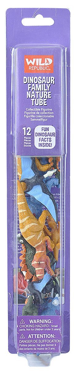 Wild Republic Naturrør "Dinosaur Family" 12 stk.