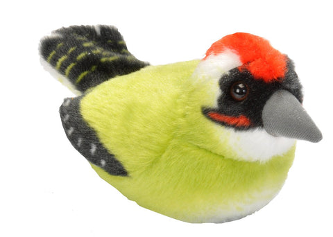 Wild Republic Grøn Spætte Fugl Bamse med realistiske fugle lyde - RSPB II Green Woodpecker