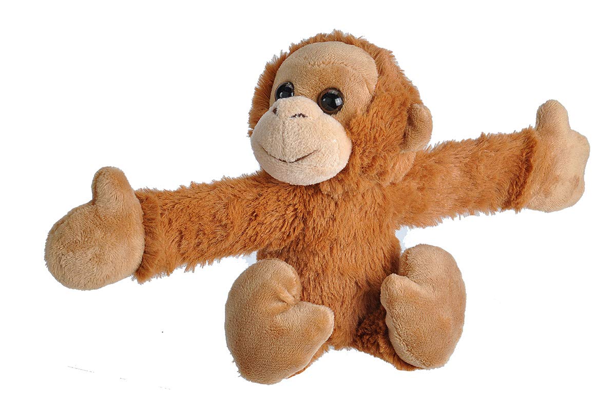 Wild Republic Huggers Orangutang bamse med snap armbånd