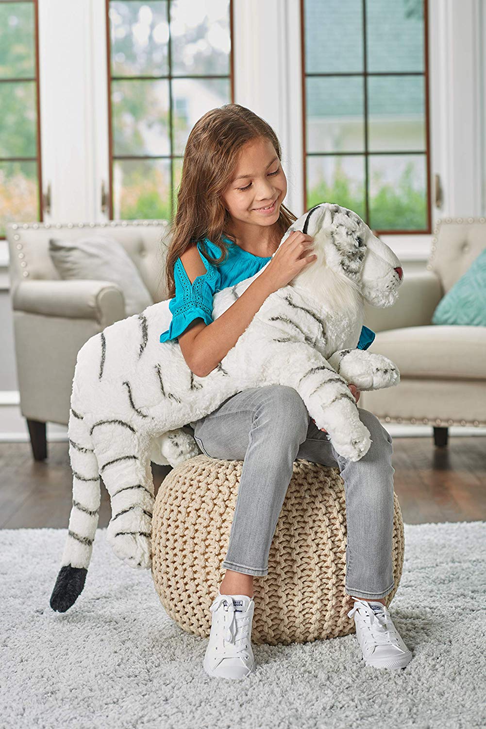 Wild Republic Jumbo Hvid Tiger Bamse - CK Jumbo White Tiger 76 cm