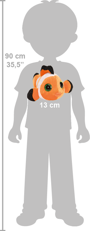 Wild Republic Li'l Sweet & Sassy Klovnfisk Bamse - "Tangerine" Clownfish 13 cm Sekundært billede