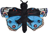 Wild Republic Sommerfugl med snap armbånd - Huggers Butterfly Bluepansy 20 cm