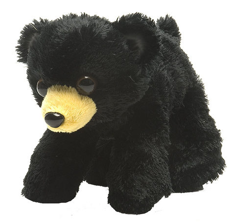 Wild Republic Sort Bjørn Bamse - Hug'ems Mini Black Bear 18 cm