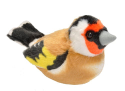Wild Republic Stillits Fugl Bamse med realistiske fugle lyde - RSPB II European Goldfinch