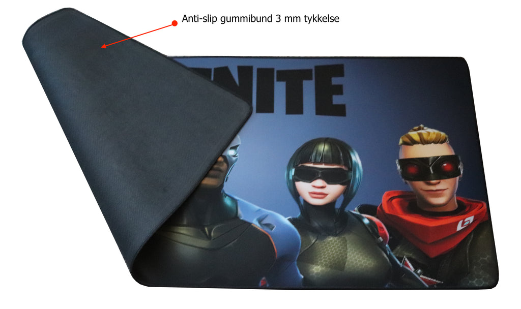 Fortnite Gamer Musemåtte Stor XXL Model C 89 cm x 38 cm