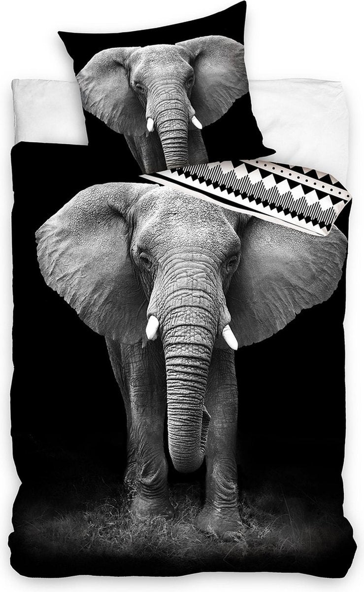Sengetøj til børn med Elefant, 140×200cm, 70×90 cm, 100% Bomuld, Oeko-Tex Hovedbillede