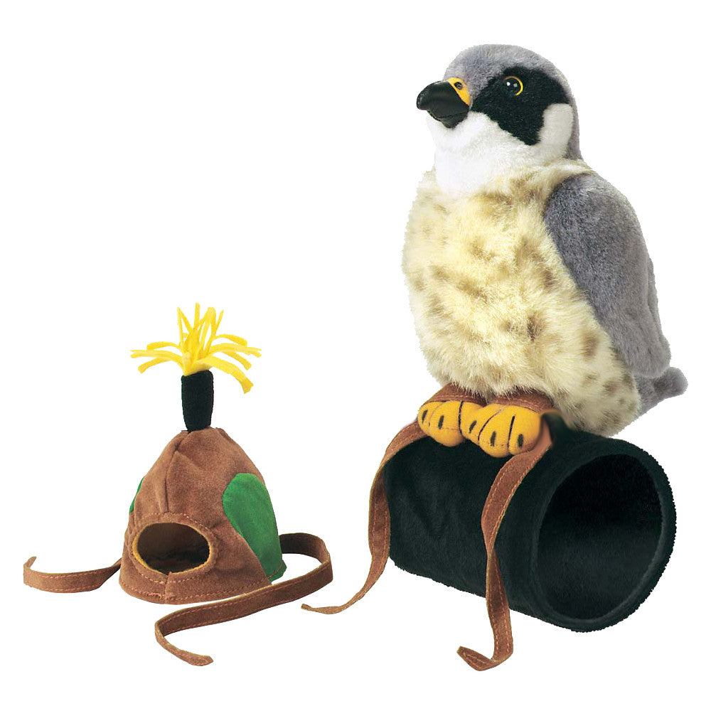 Wild Republic Fugl Bamse - Peregrine Falcon w/Hunting Hood med realistiske fugle lyde Hovedbillede