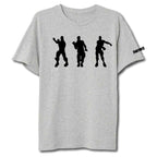 Fortnite Dancing Grey t-shirt til voksne (S, M, L, XL)